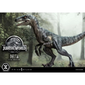 Gråblå detaljerad 1/10-skala Delta Raptor-staty från Jurassic World av Prime 1 Studio