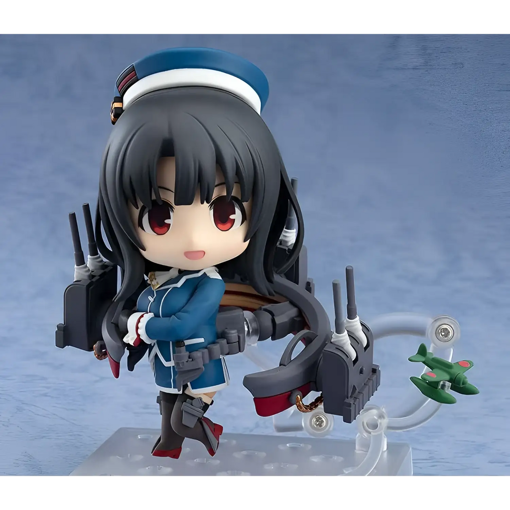 Chibi Takao Nendoroid-figur från Kancolle, marin officer i blå uniform