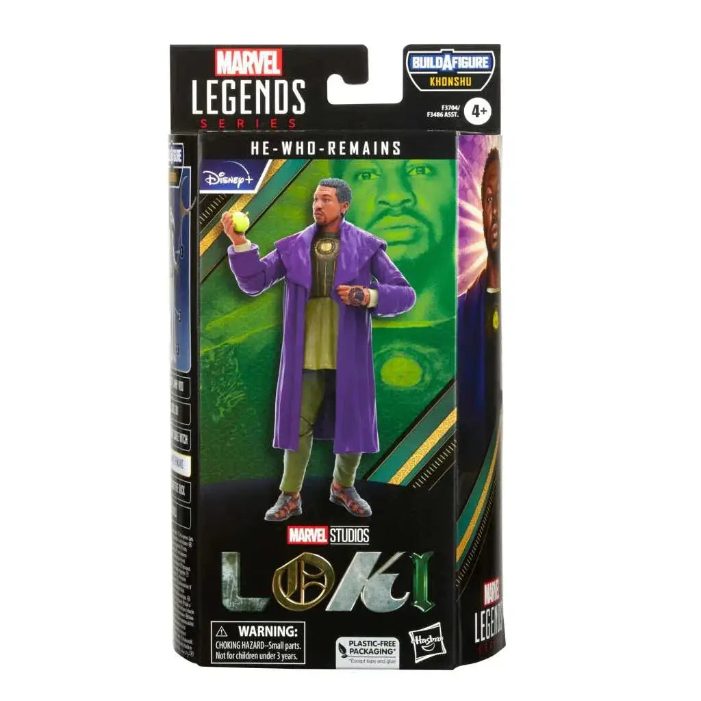 Marvel Legends He-Who-Remains actionfigur i lila kappa och gröna byxor från Loki-filmen