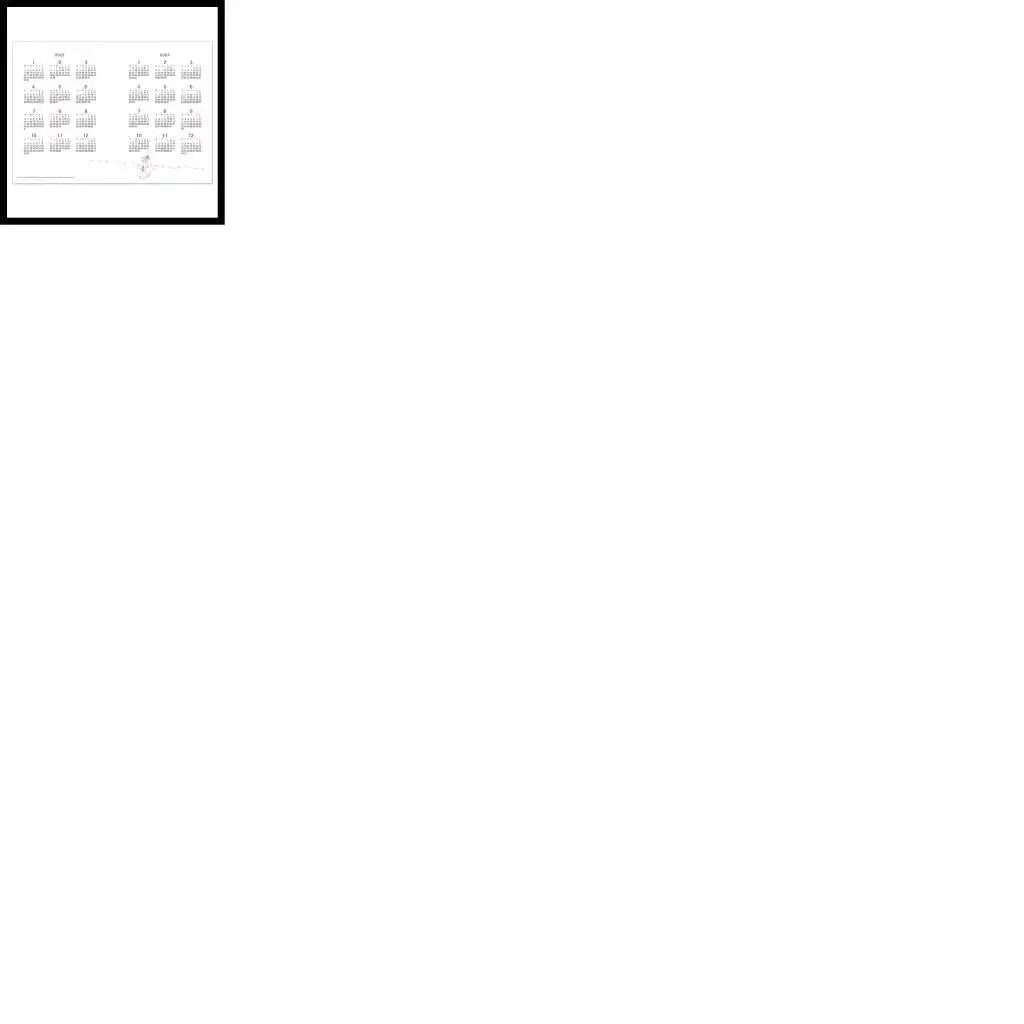 Minimalist svart ramad väggkalender Kiki’s Leverans Journal 2023