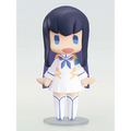 Chibi-figur av Satsuki Kiryuin från Kill la Kill, med lång mörkblå hår och blå ögon i vit skoluniform
