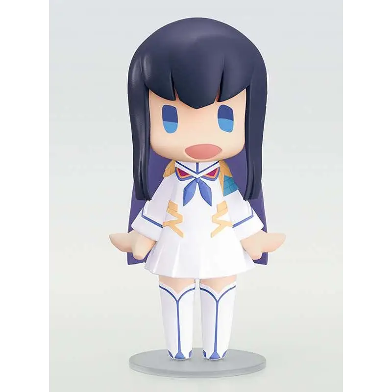 Chibi-figur av Satsuki Kiryuin från Kill la Kill, med lång mörkblå hår och blå ögon i vit skoluniform