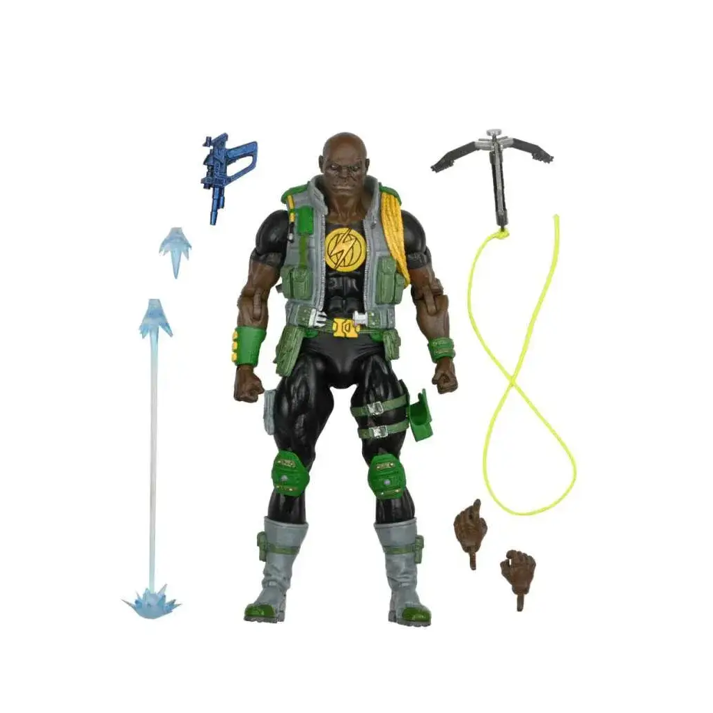 Grön och svart actionfigur med gul emblem på bröstet från King Features Defenders of the Earth S2 Set (3)