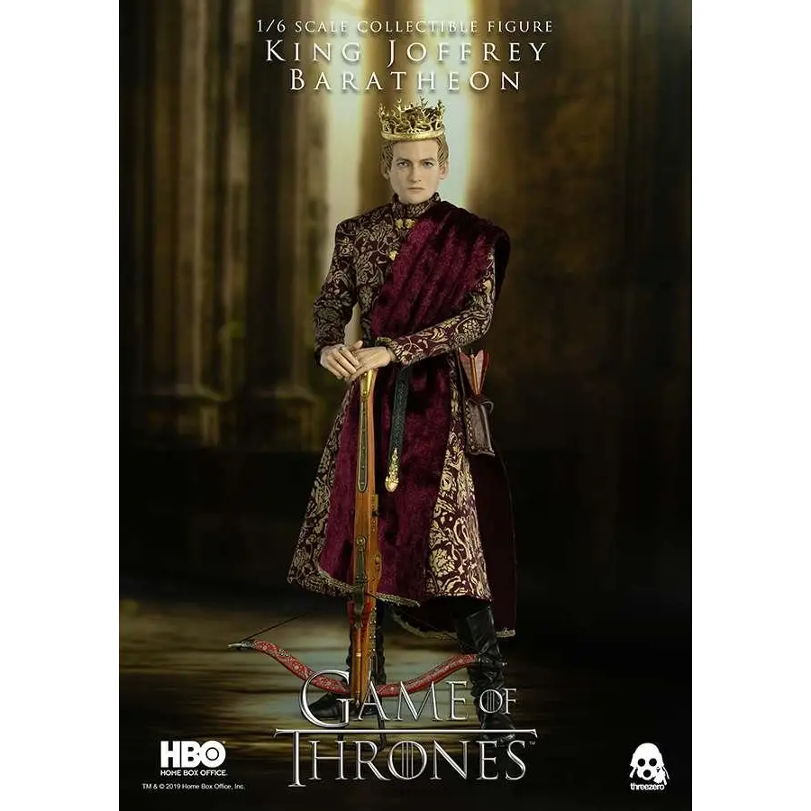 1/6-skalig King Joffrey Baratheon-actionfigur i röd-guld mantel och krona