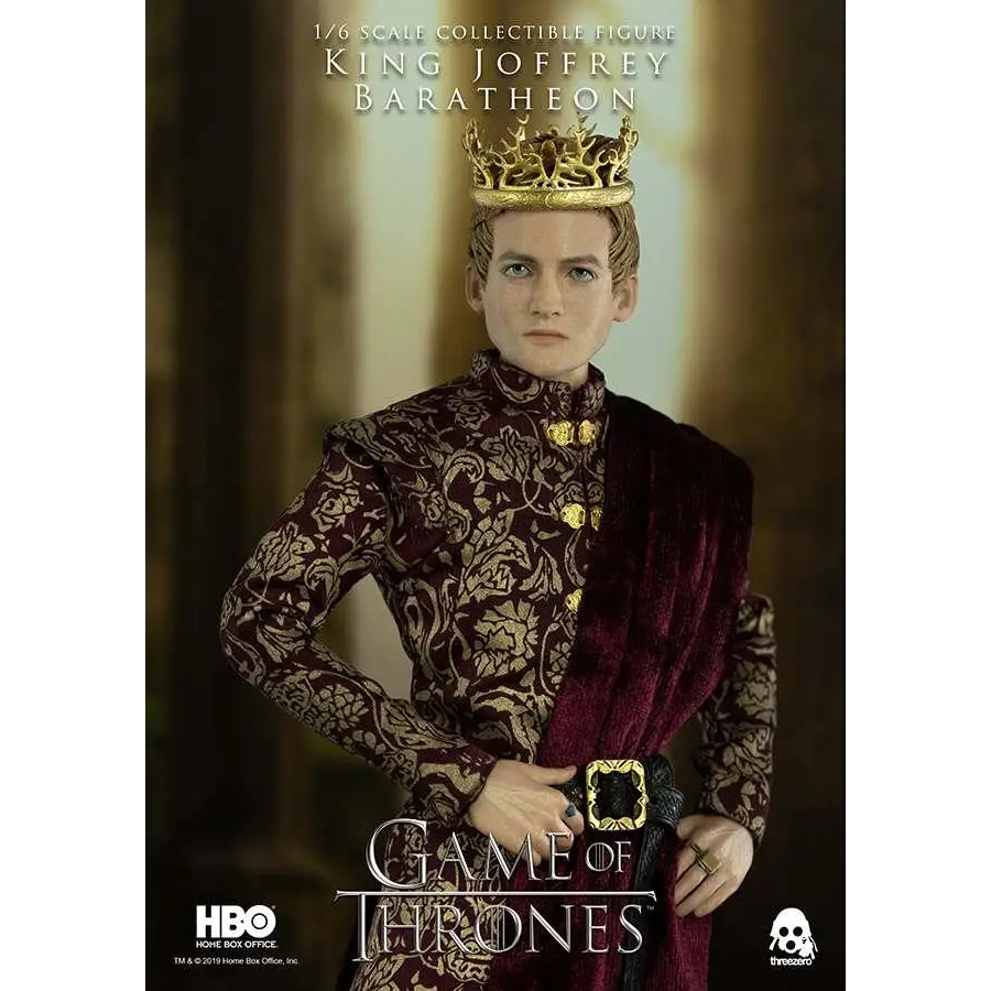 1/6-skala King Joffrey Baratheon-actionfigur i krona och sammetkappa