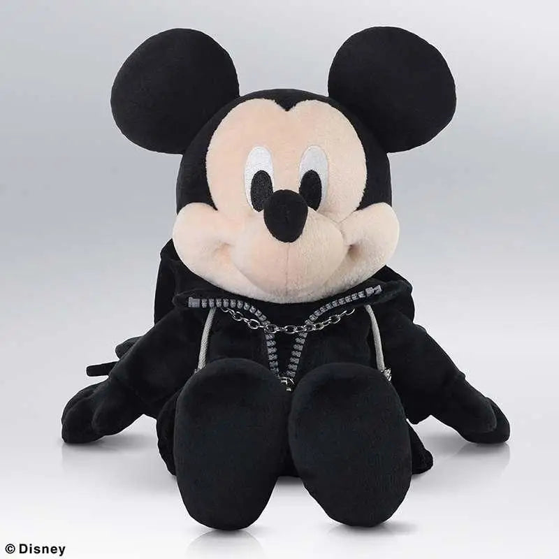 Kung Mickey svart plysch från Kingdom Hearts med huva och silverkedja