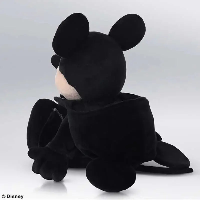 Svart King Mickey plush från Kingdom Hearts med vit mule och stygn