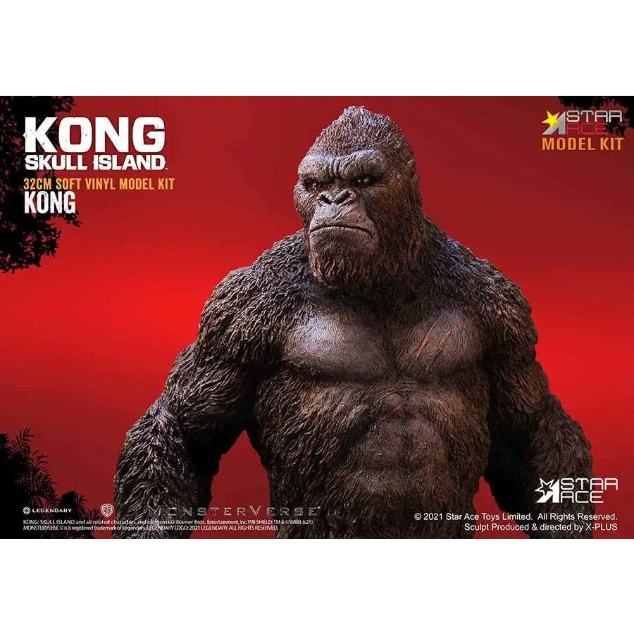 Begränsad utgåva Kong-vinylmodellkit, 32 cm, detaljerad brun mjuk vinyl från Skalleön