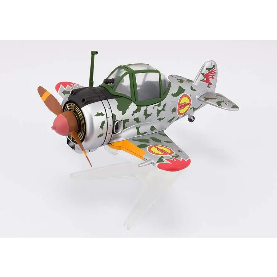 Kotobuki Squadron Kylie & Hayabusa mini FG figur med silvergrön kamouflage och accenter i rött, gult och orange