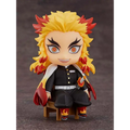 Chibi Zenitsu Agatsuma-figur från Demon Slayer, gul-rött hår, svart uniform