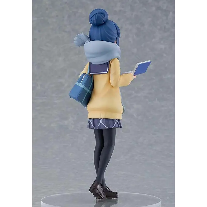Rin Shima POP UP PARADE-figur med blåhårig anime-tjej i gultröja och rutig kjol