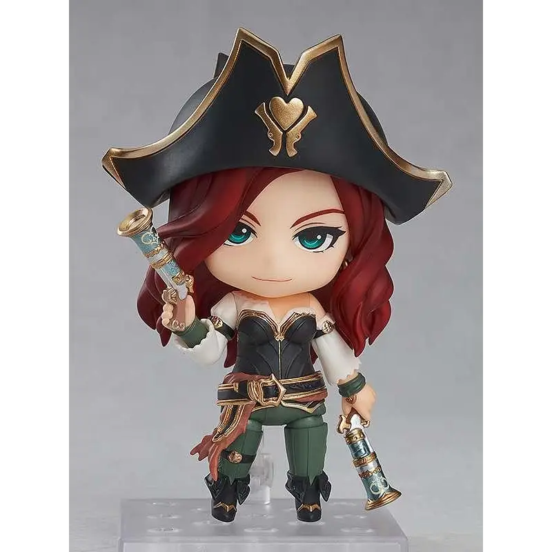 Chibi Miss Fortune Nendoroid-figur med rött hår och pistoler