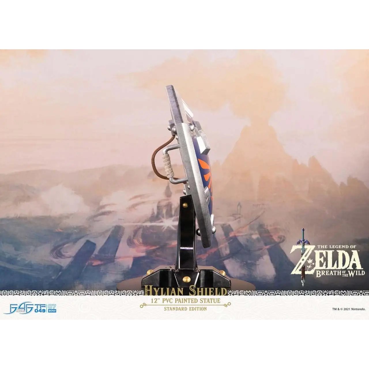 12-tums målad PVC-staty av Hylianskölden från Legend of Zelda: Breath of the Wild