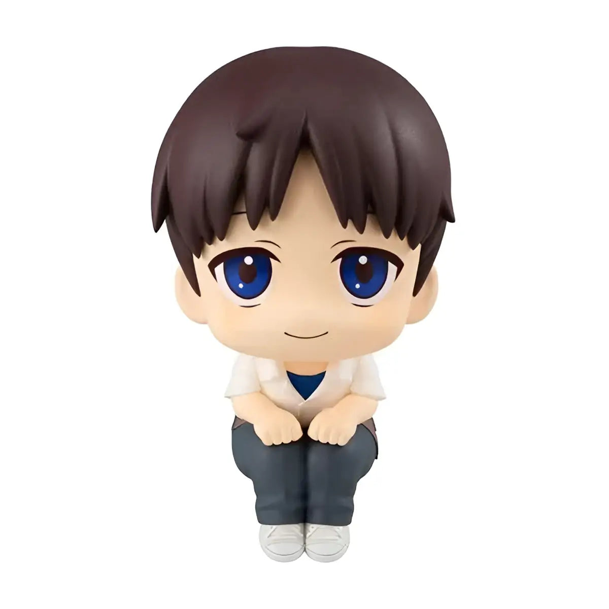 Chibi-figur av Shinji Ikari från LookUp Eva 3.0 + 1.0, ung pojke med brunt hår och blå ögon