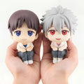 Två chibi-animefigurer Shinji och Kaworu från LookUp EVA 3.0 + 1.0, Megahouse