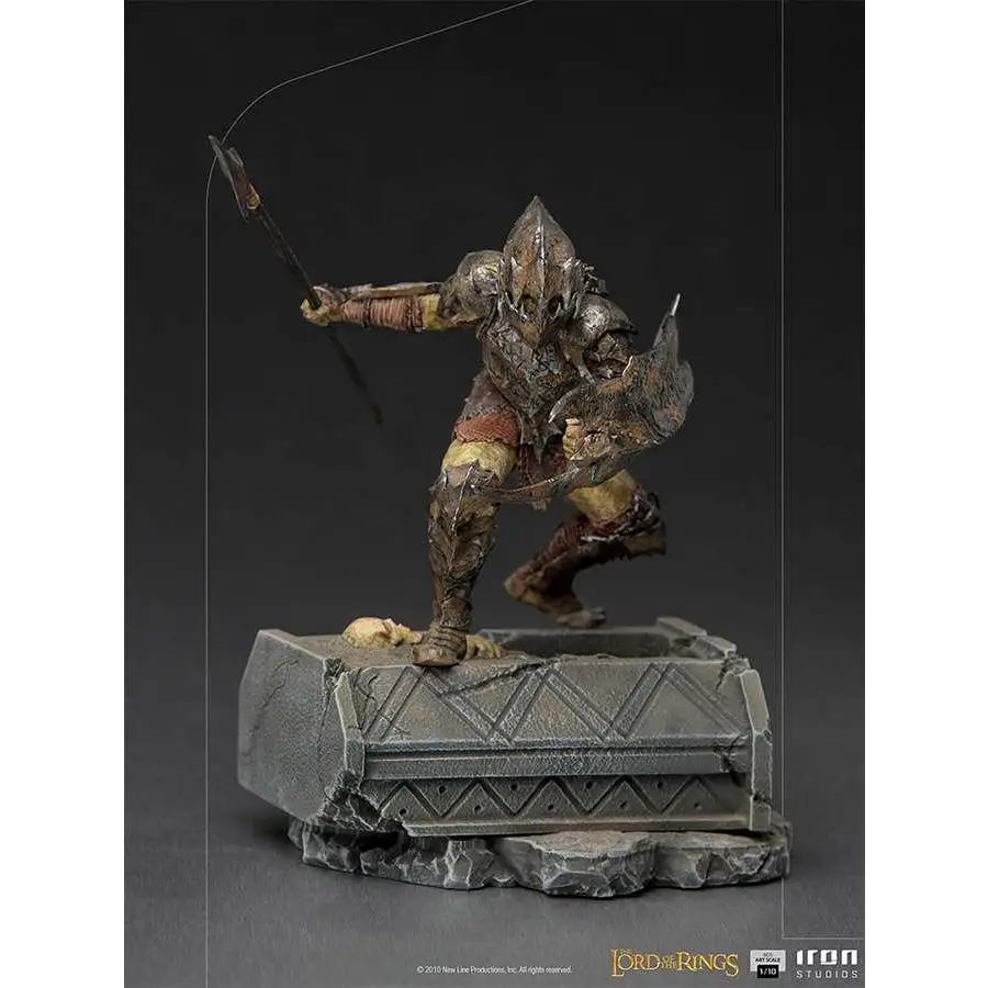 Uruk-hai krigare i rustning 1/10 Iron Studios staty med pilbåge