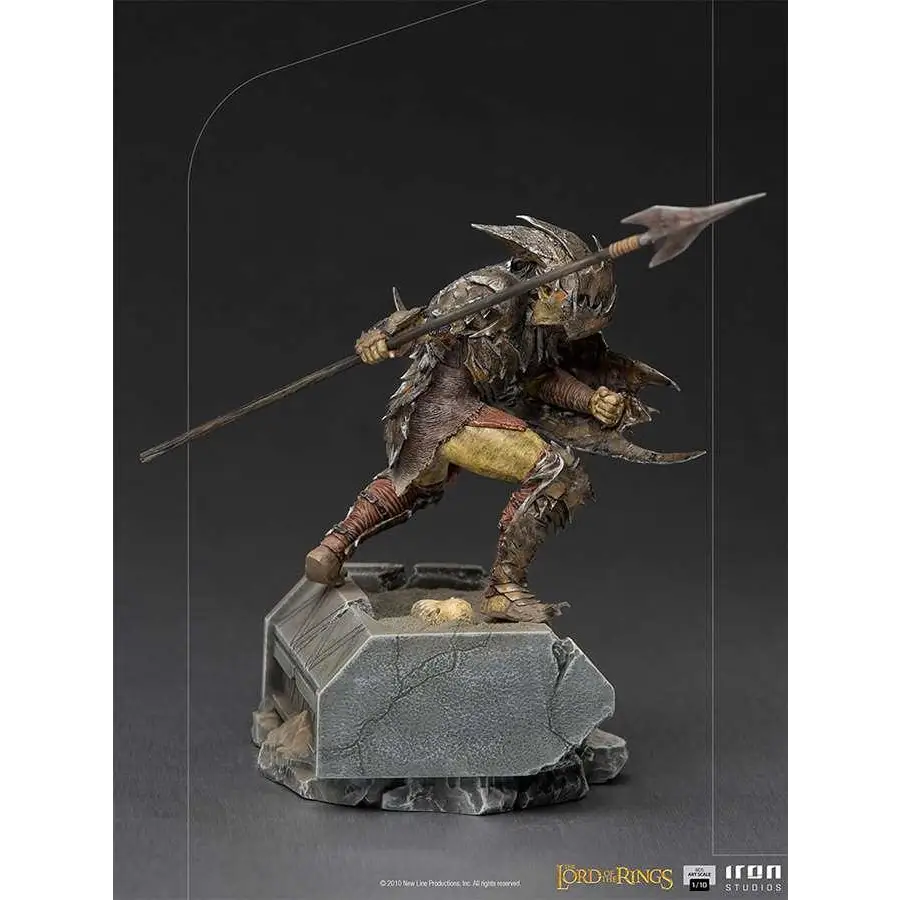 Hobbitkrigare i rustning med spjut, Iron Studios 1:7 staty från Sagan om ringen