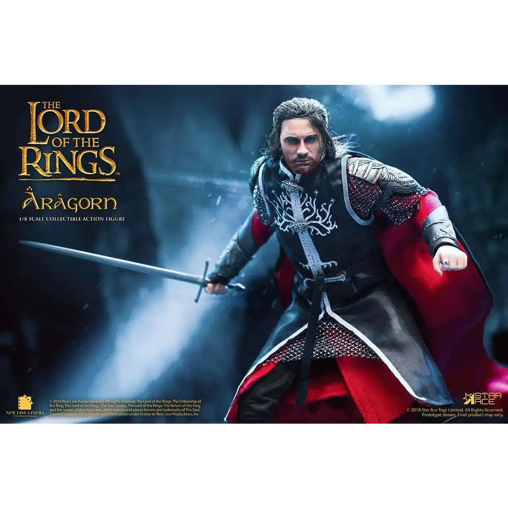 1/8-skala Aragorn-figur från Sagan om ringen, kunglig rustning