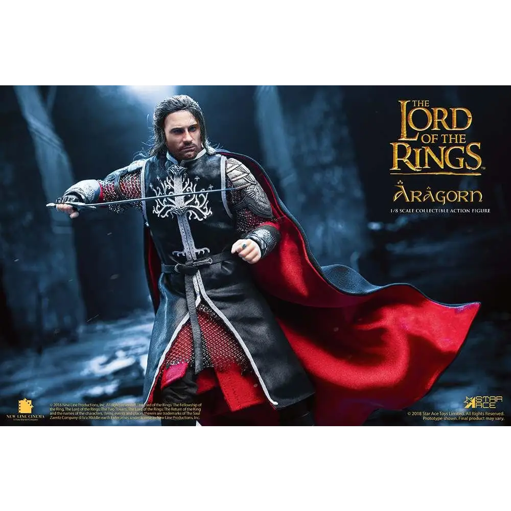1:28 Aragorn actionfigur från Sagan om Ringen i detaljerad rustning