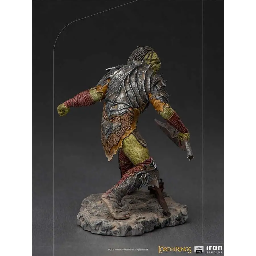 Iron Studios detaljerad 1/10 skala staty av grönskinnad, rustad ork från Sagan om ringen