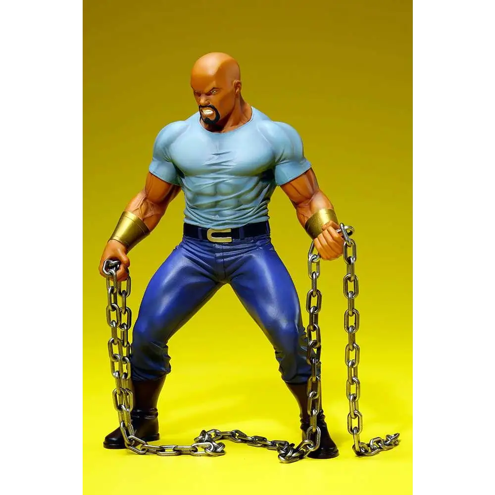 Luke Cage ARTFX+ Kotobukiya-staty: Muskulös figur med kedjor
