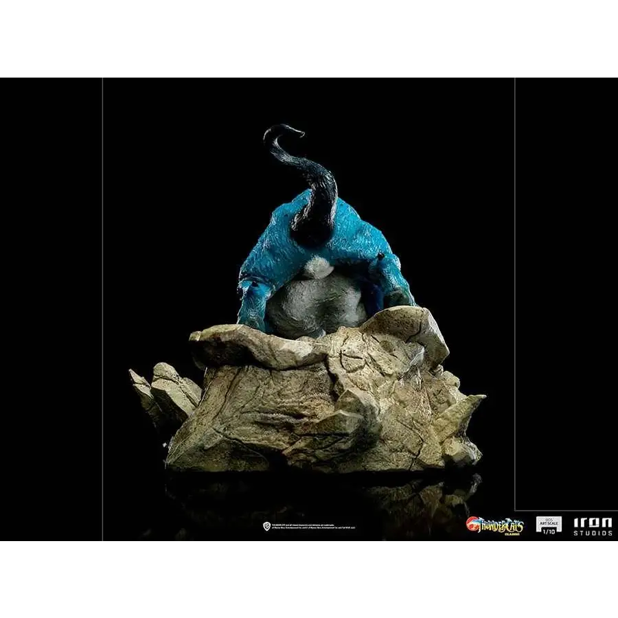 Blå, texturerad 1/10-skala samlarstaty av Amphibian Man från The Shape of Water av Iron Studios, i Ma-Mutt ThunderCats BDS Art Scale-förpackning