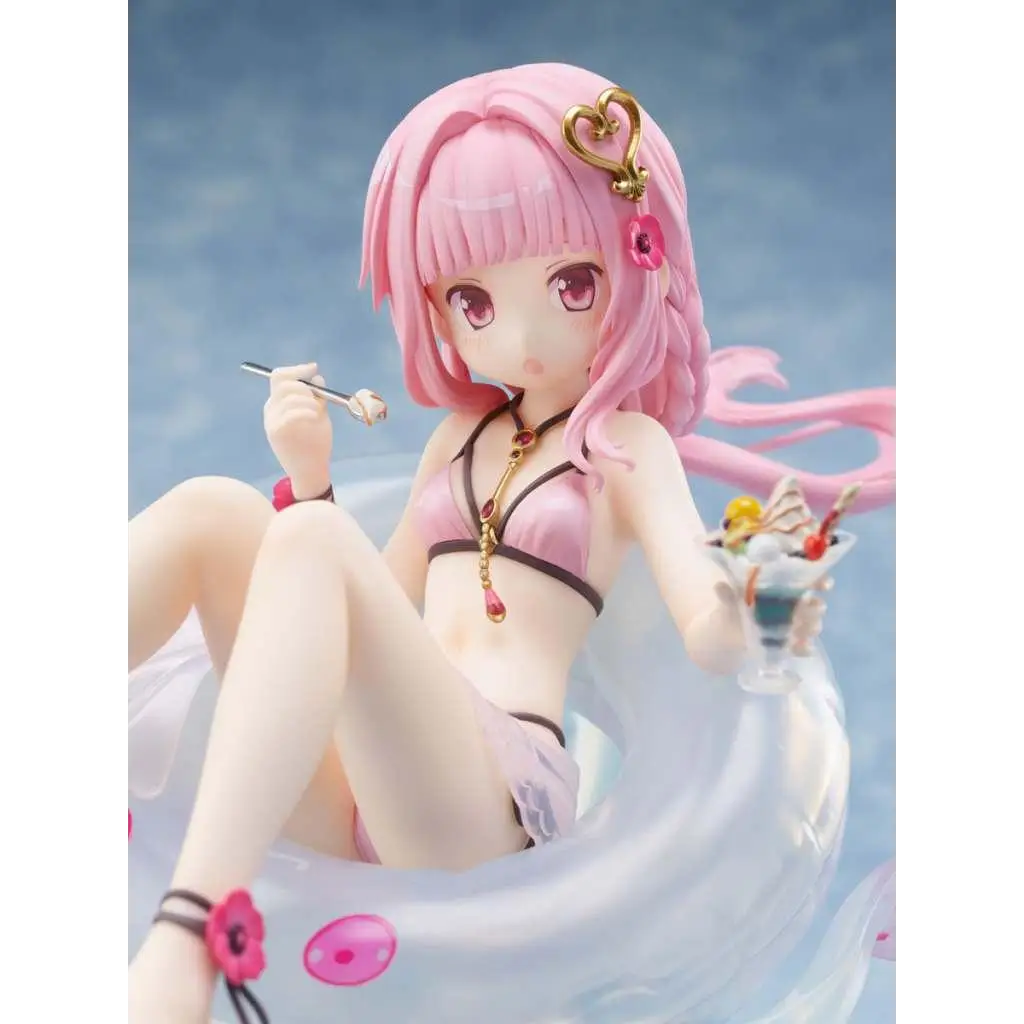 Rosa animeflicka Iroha Tamaki i bikini med glass och hjärtaccessoar