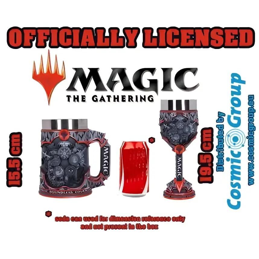 Officiellt licensierad Magic: The Gathering-chalice med mörk, detaljerad design och metalliska accenter i Magic the Gathering Tankard