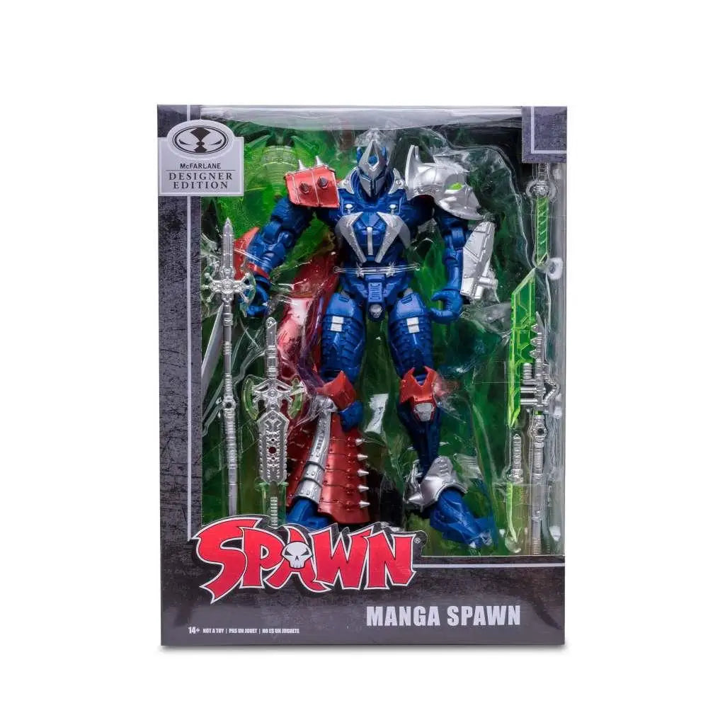 Manga Spawn SDCC 7-tums actionfigur av McFarlane Toys i blått och rött