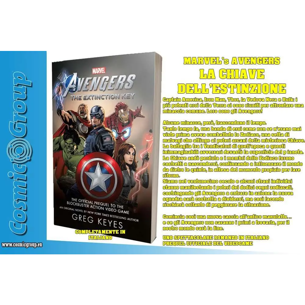 Marvels Avengers: Nyckeln till Utrotning, hårdinbunden med Captain America-sköld