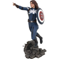 Blå och vit Captain Carter PVC-staty med Union Jack och sköld