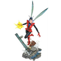 Röd och svart Marvel Gallery Wasp PVC-statyn med blå vingar och blå W-emblem