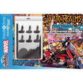 Svart silhuettminiatyrer i plastförpackning från Marvel HeroClix Avengers War of the Realms Fast Forces