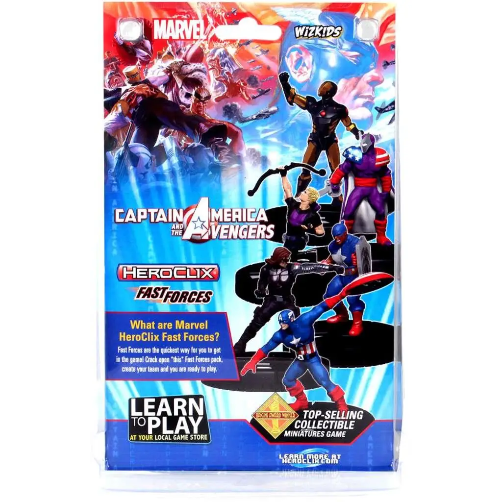 Marvel HeroClix Captain America och Avengers Fast Forces-pack med sex figurer