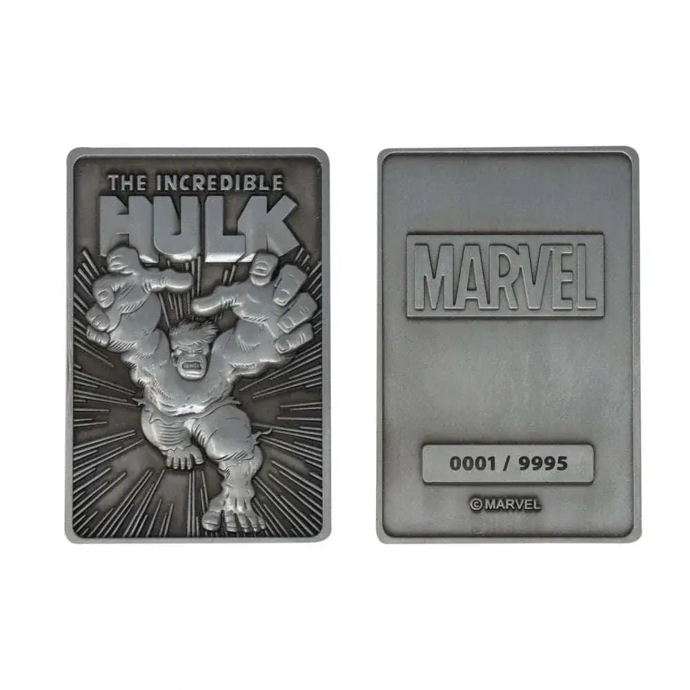 Marvel Hulk begränsad utgåva samlar ingot med Hulk-motiv och nummer 0001/9995
