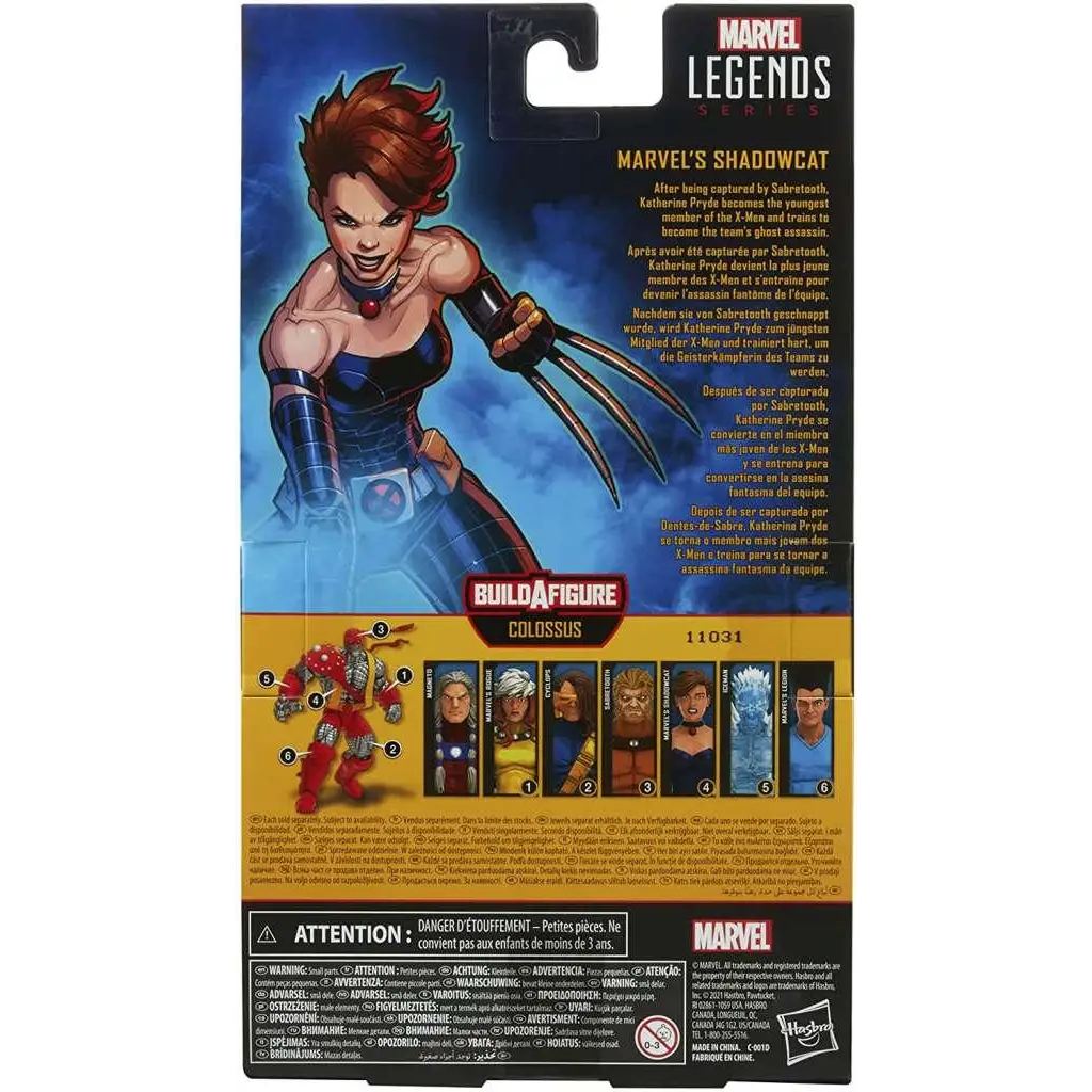Marvel Legends AOA Shadowcat action figure med rött hår och blå kostym