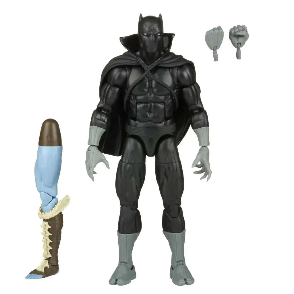Svart rustad Batman-actionfigur med grå handskar och stövlar, Marvel Legends Attuma Black Panther