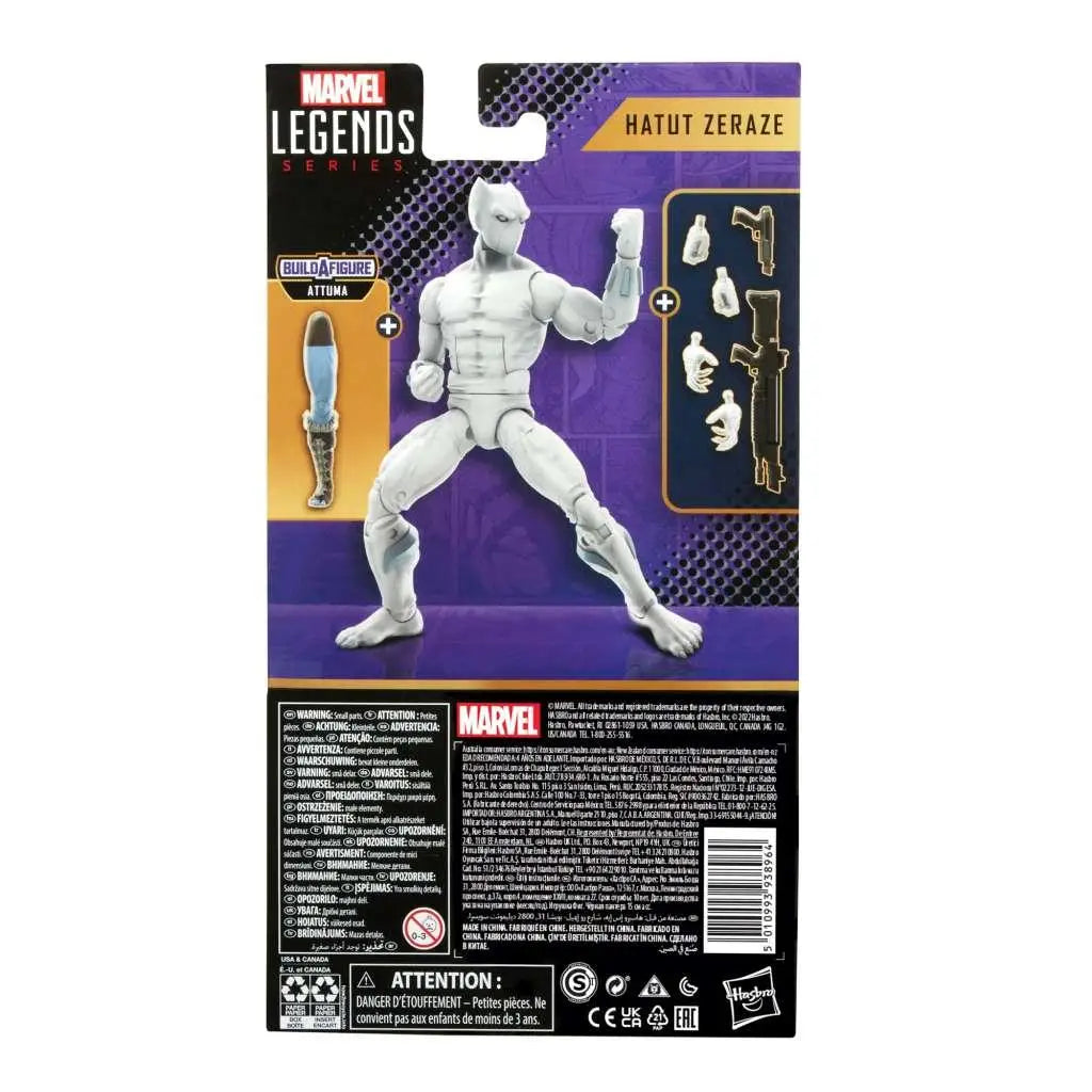 Vit Marvel Legends Hatut Zeraze actionfigur, vit och muskulös