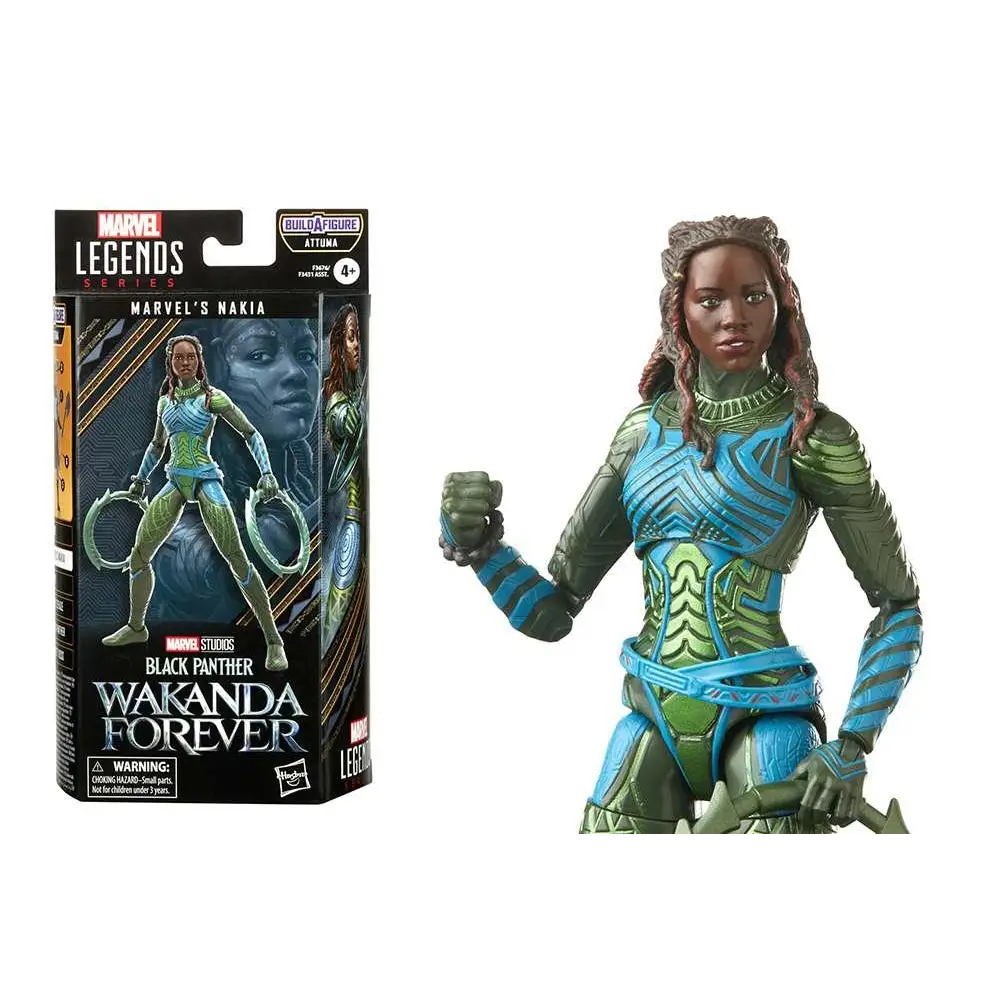 Marvel Legends Nakia-figur från Black Panther: Wakanda Forever i grön-blå rustning