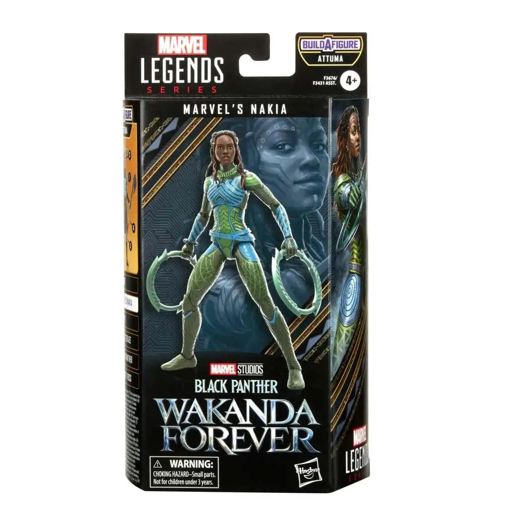 Marvel Legends Nakia actionfigur i grön-blå rustning från Black Panther: Wakanda Forever