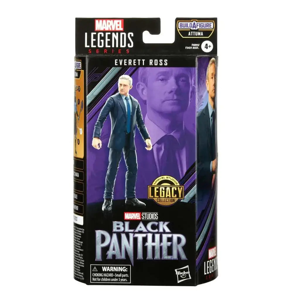 Marvel Legends Black Panther Everett Ross actionfigur i svart kostym och blå slips