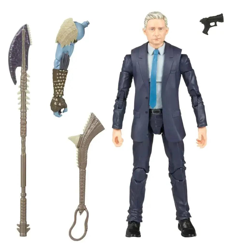 Marvel Legends Black Panther Everett Ross-figur i mörkblå kostym med ljusblå slips och skjorta