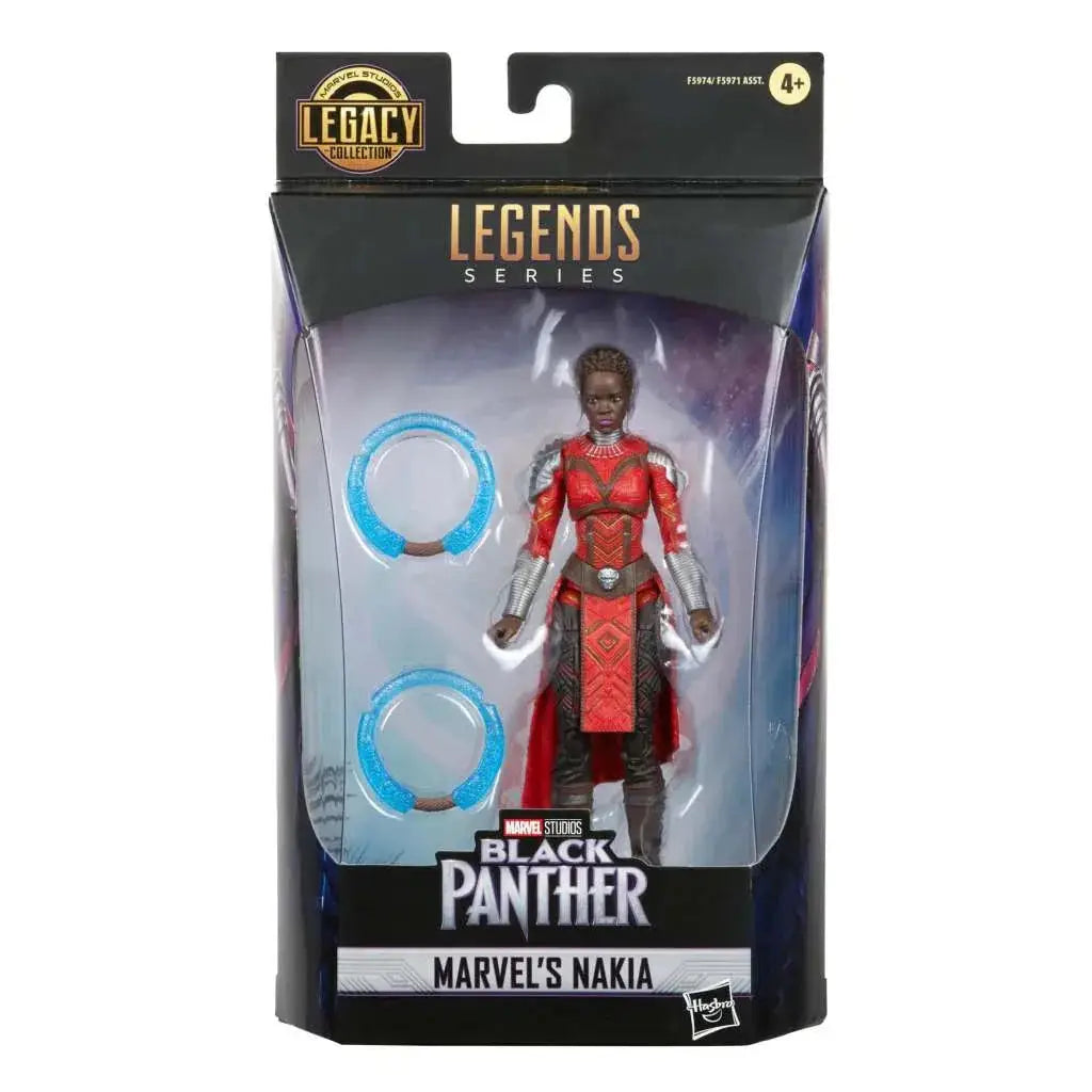 Marvel Legends Svartpanter Nakia actionfigur i röd och silverdräkt