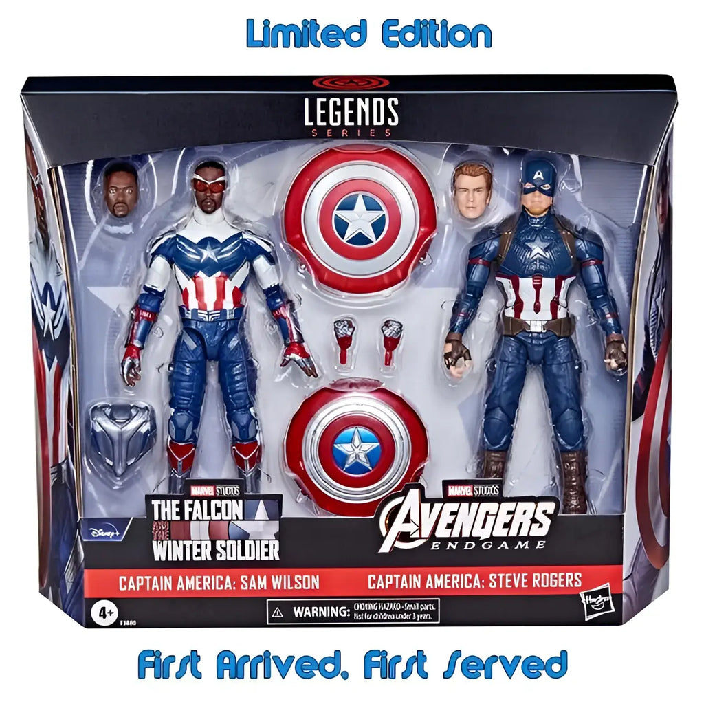 Begränsad upplaga Marvel Legends Captain America 2-pack med Sam Wilson och Steve Rogers