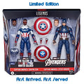 Begränsad upplaga Marvel Legends Captain America 2-pack med Sam Wilson och Steve Rogers