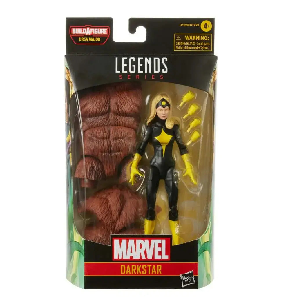 Marvel Legends Darkstar actionfigur i svart och gul BAF-förpackning