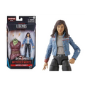 Blå jeansjacka med vita stjärnlappar och röda manschetter, Marvel Legends Doctor Strange America Chavez