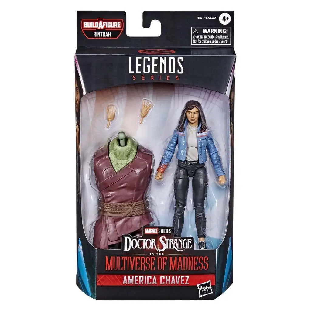 Marvel Legends America Chavez-figur i blå jacka och svarta byxor med grön outfit