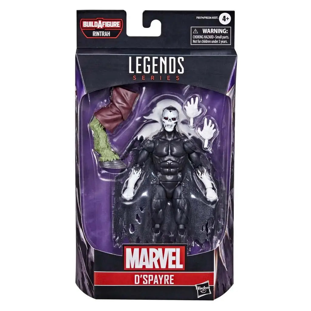 Marvel Legends Doctor Strange D’Spayre actionfigur i svartvit förpackning med utbytbara delar
