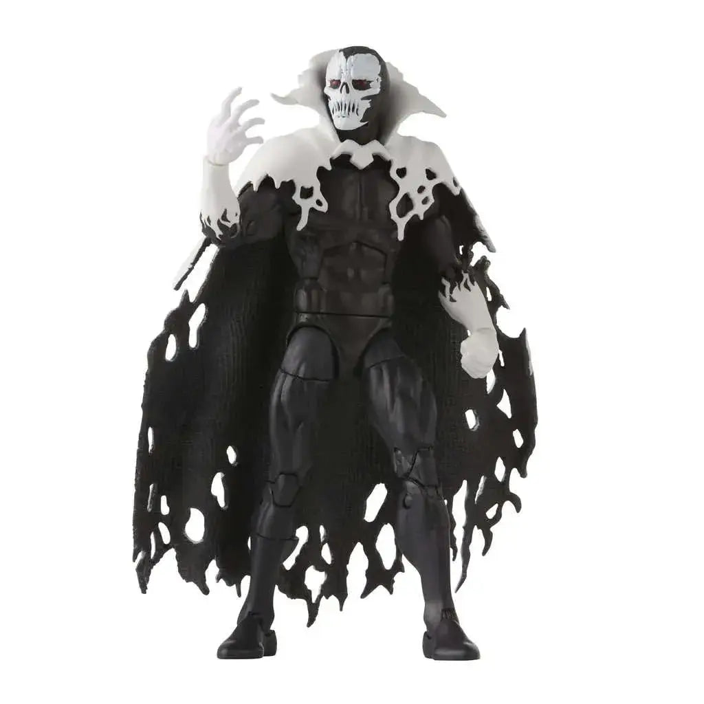 Svartvit Marvel Legends Ghost Rider-actionfigur med rödögont skallemask